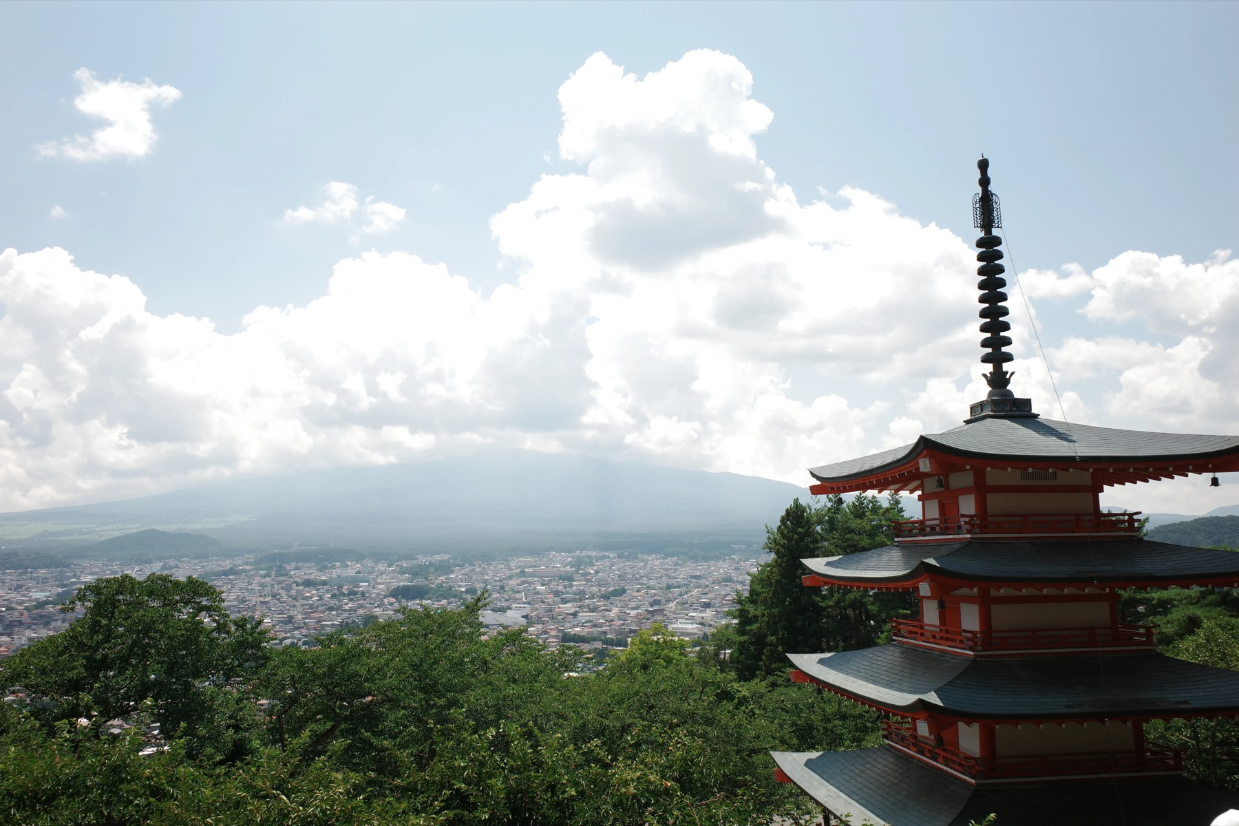 Chureito Pagoda above Fujiyoshida, Japan