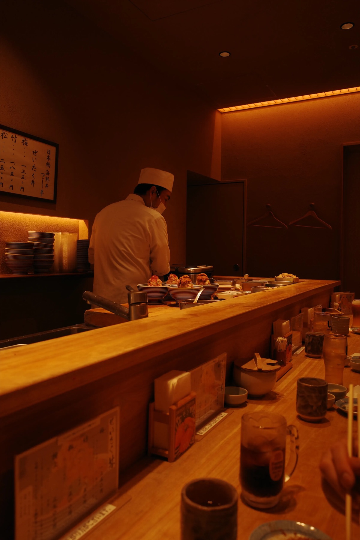 At the omakase counter