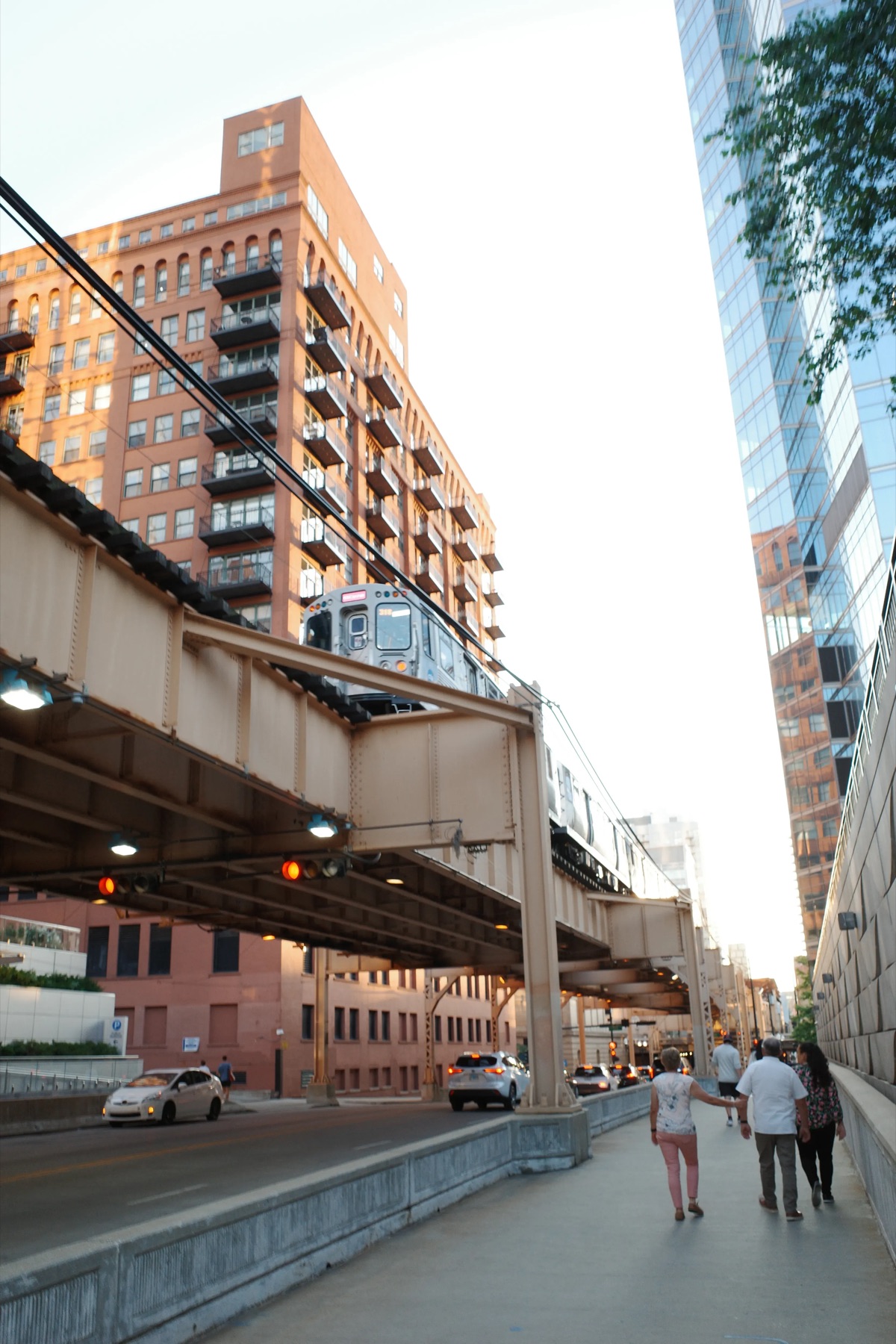 Under the elevated tracks