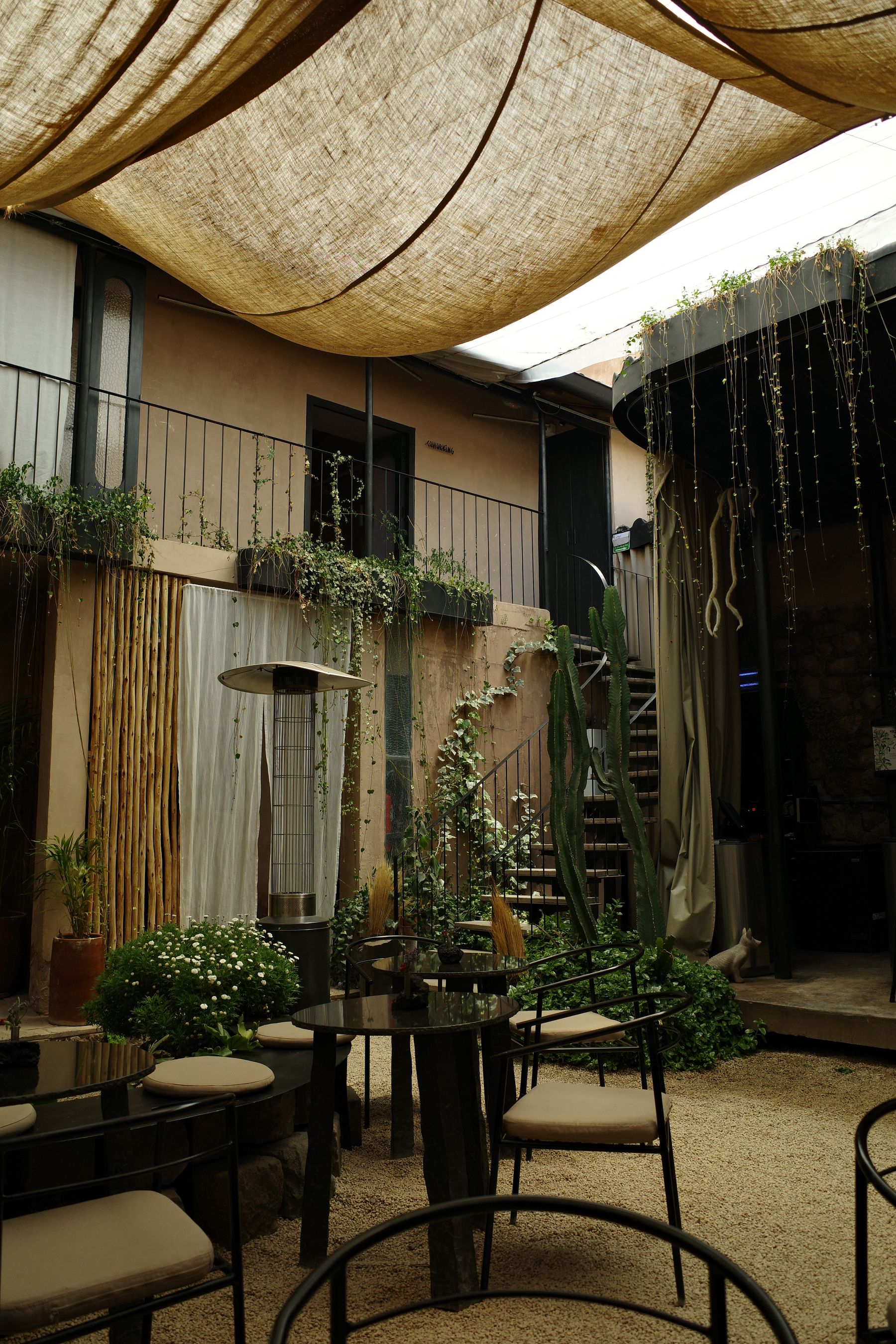 Shaded courtyard